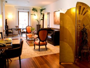 gemütlicher Wohnraum im Luxushotel Ibiza Mirador de Dalt Vila Spanien Balearen