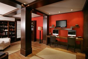 einladende bibliothek im luxus resort pink sands harbour island bahamas