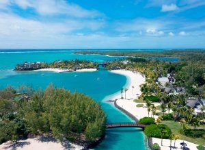 Luftaufnahme des Shangri-La´s Le Touessrok Resort & Spa auf Mauritius