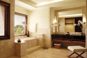 himmlisches badezimmer im shanti maurice - a nira resort auf mauritius