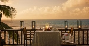 romantisches abendessen auf der richard bransons necker island in der karibik british virgin islands 