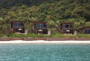 Blick auf Ocean Front Duplex Pool Villa des Six Senses Resort Con Dao, Vietnam