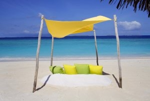 entspannen beim Beach Picnic, Six Senses Laamu Resort, Laamu Atoll, Malediven