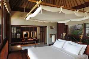 schlafzimmer für individuelle im six senses samui resort auf koh samui thailand