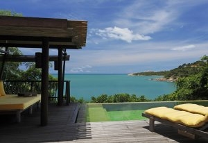 private villa mit pool und meerblick im six senses samui resort auf koh samui thailand