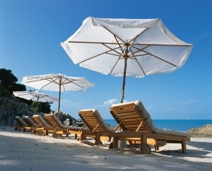 private liegen im six senses samui resort auf koh samui thailand