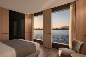 AQUA Luxury Cabin mit Panoramafenster – Boutique Nilkreuzfahrt Ägypten
