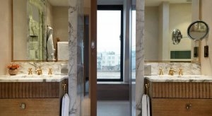 exklusives badezimmer aus marmor, The Marylebone Hotel, London