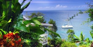 wunderschöner ausblick im ti kaye luxus resort in st. lucia karibik